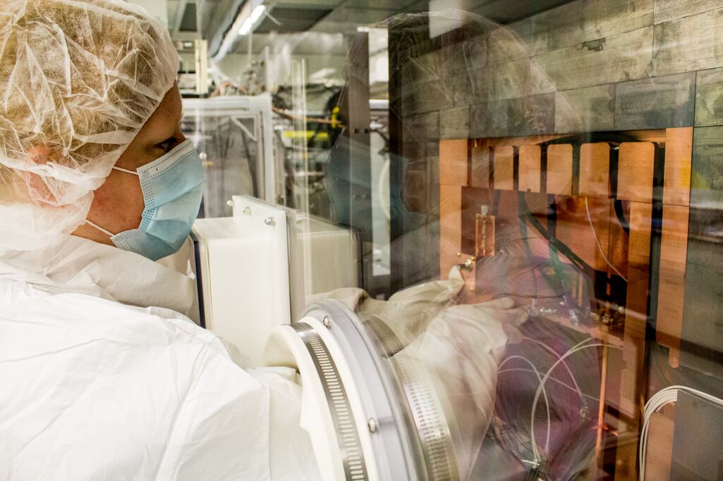 Physicist Emily Mace takes ultra-low radiation measurements