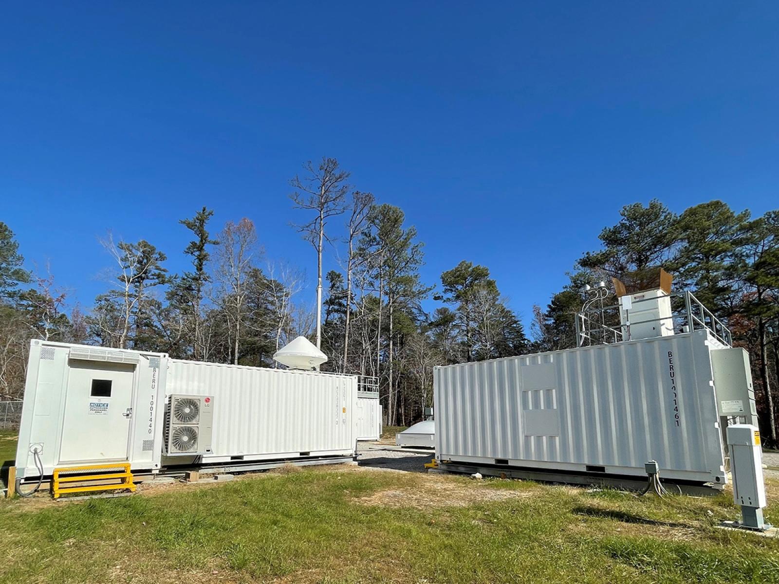 Large outdoor metal radar devices 